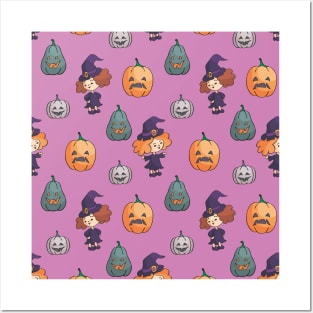 Halloween Patter Posters and Art